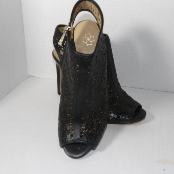 Ann Taylor Black Mesh High Heeled Ankle Booties Size 7/12 - Picture 4 of 9
